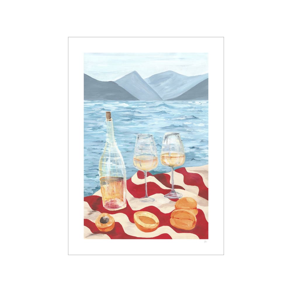 Affiche ''Wine by the Sea'' sans cadre - 30 x 40 cm