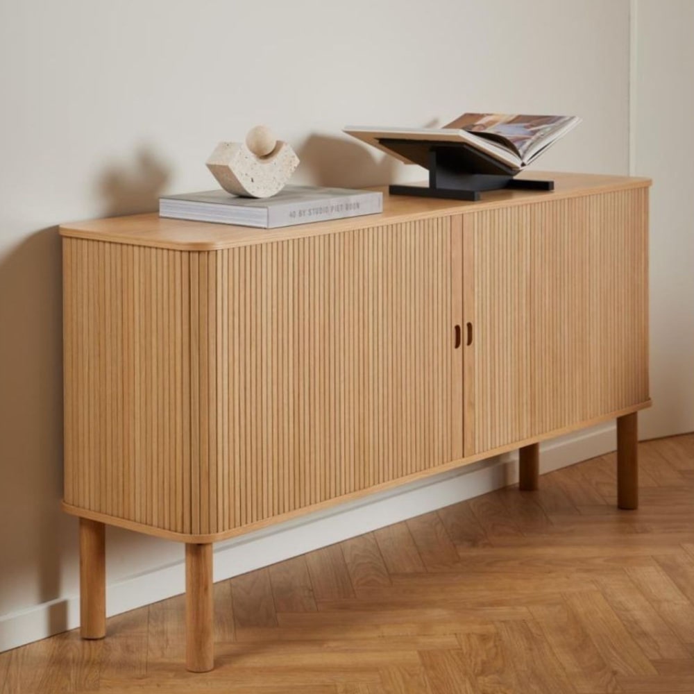 Buffet en bois avec 2 portes coulissantes l160 - Maisons du Monde