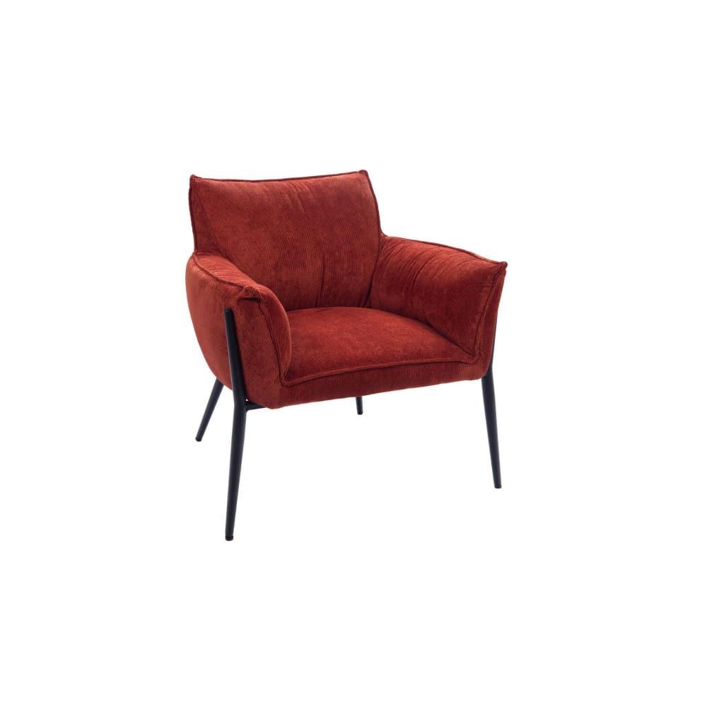 Fauteuil de salon en - velours rouge