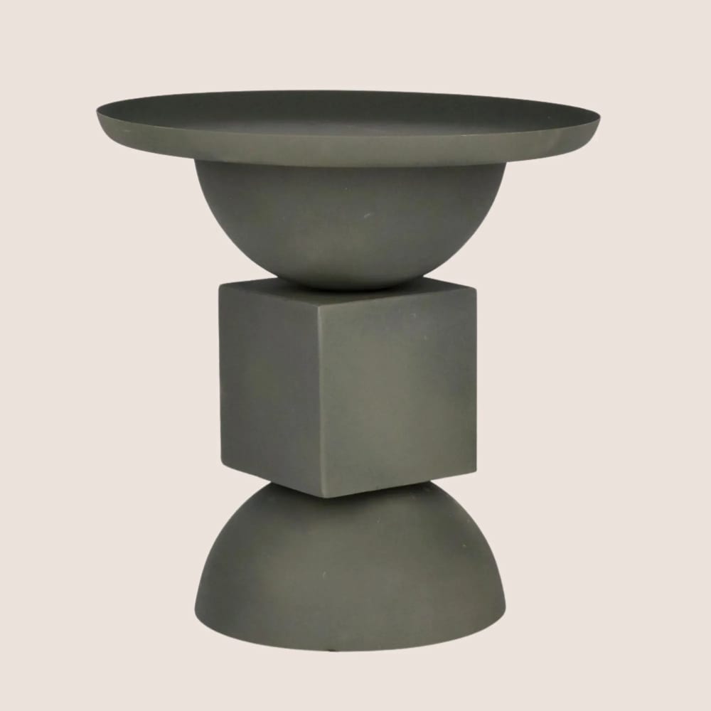 Table basse ronde design en métal d41 vert - Maisons du Monde