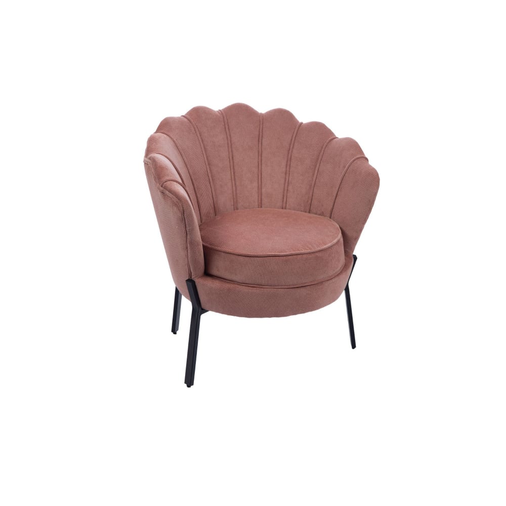 fauteuil en velours côtelé - rose