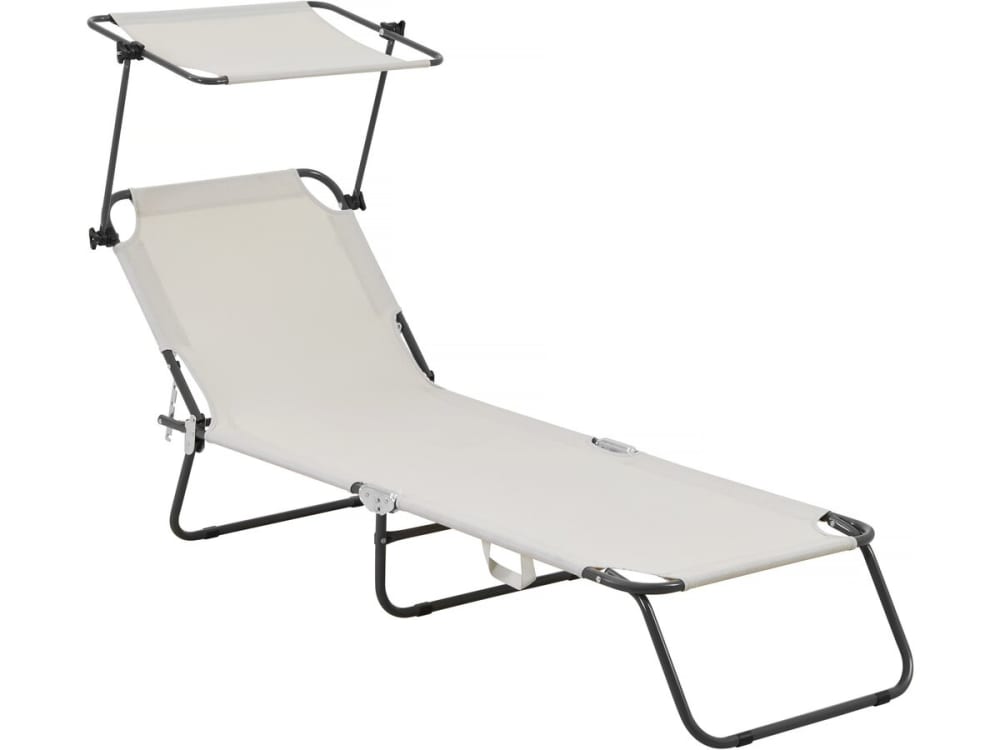 Bain de soleil en acier beige L180