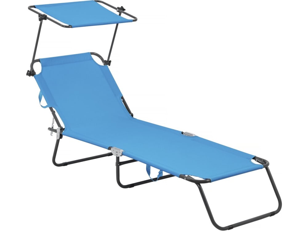 Bain de soleil en acier bleu L180