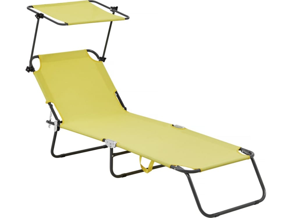 Bain de soleil en acier jaune L180