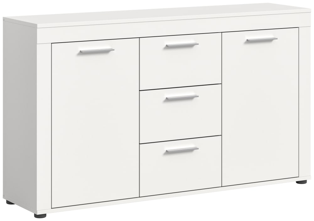 Buffet en panneau de particules, 125x80x35 cm, blanc