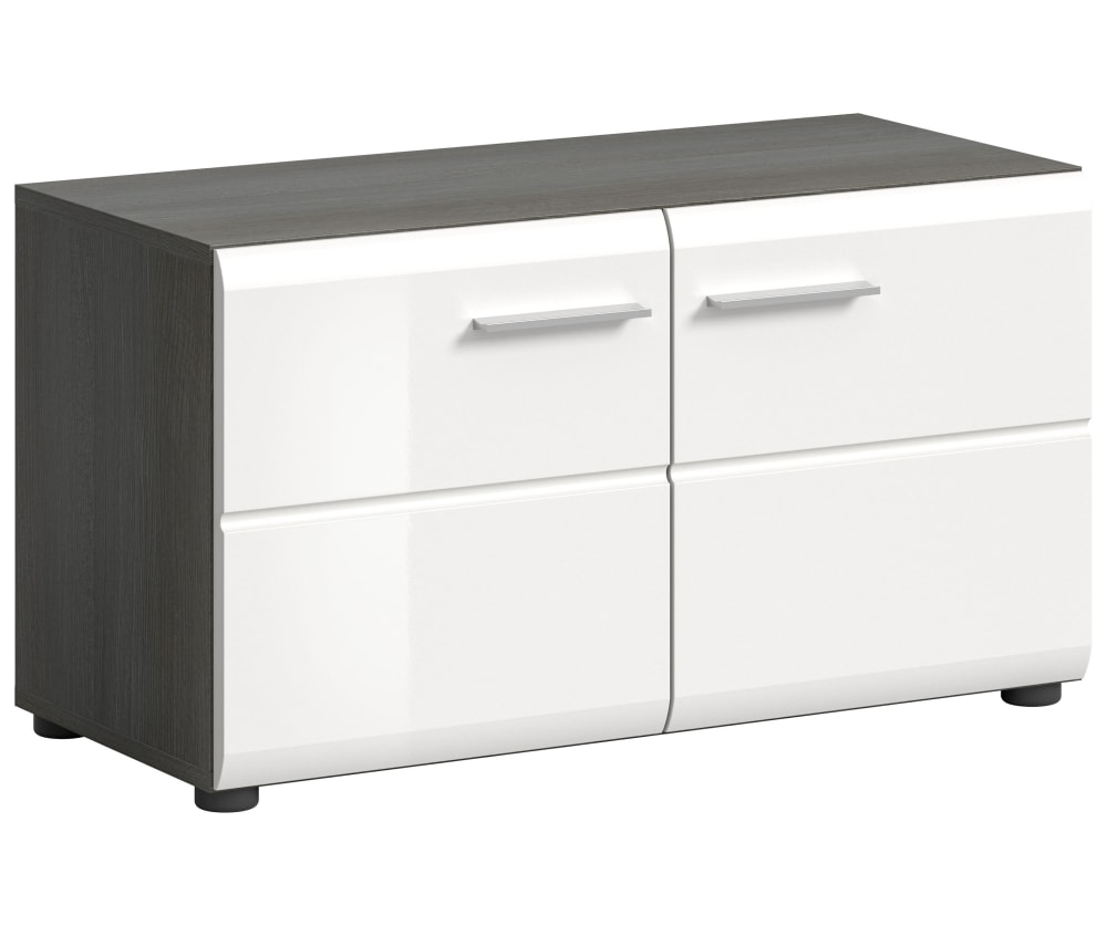Sitzbank Aus Spanplatte, 80X44X37 Cm, Rauchsilber