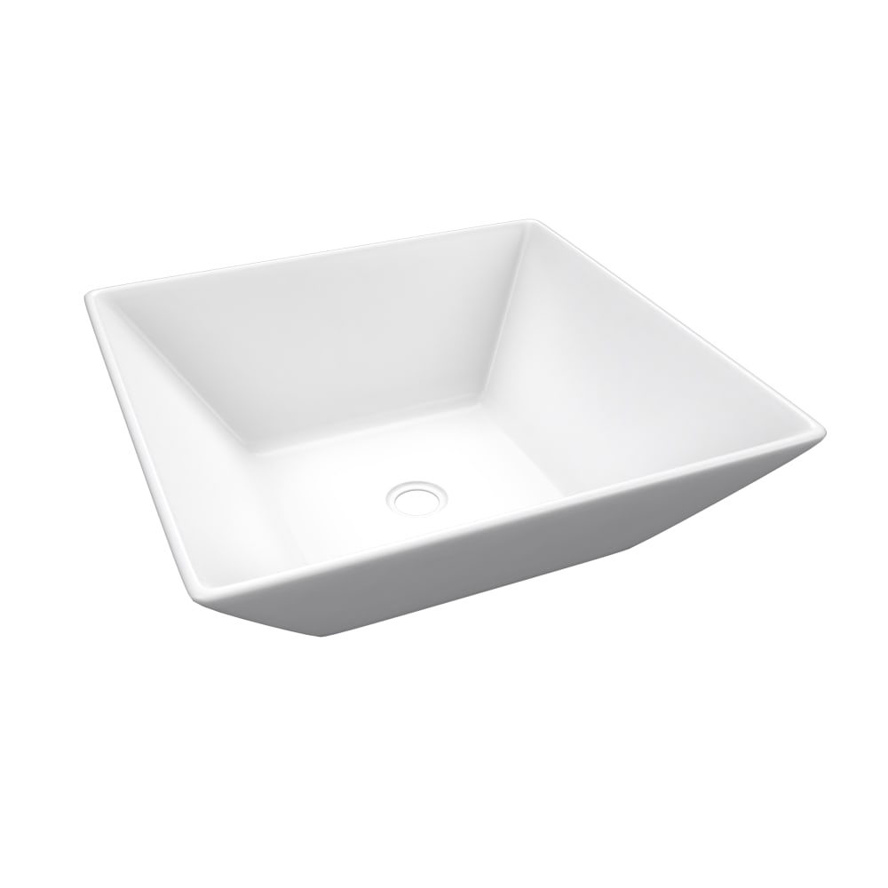 Vasque à poser en résine blanche 42x42x13cm