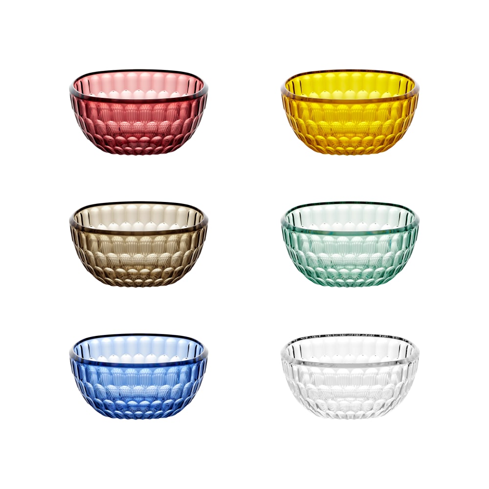 Lot de 6 coupelles en cristal acrylique biologique multicolore 12 cm Lot de 6 coupelles en cristal acrylique biologique multicolore 12 cm
