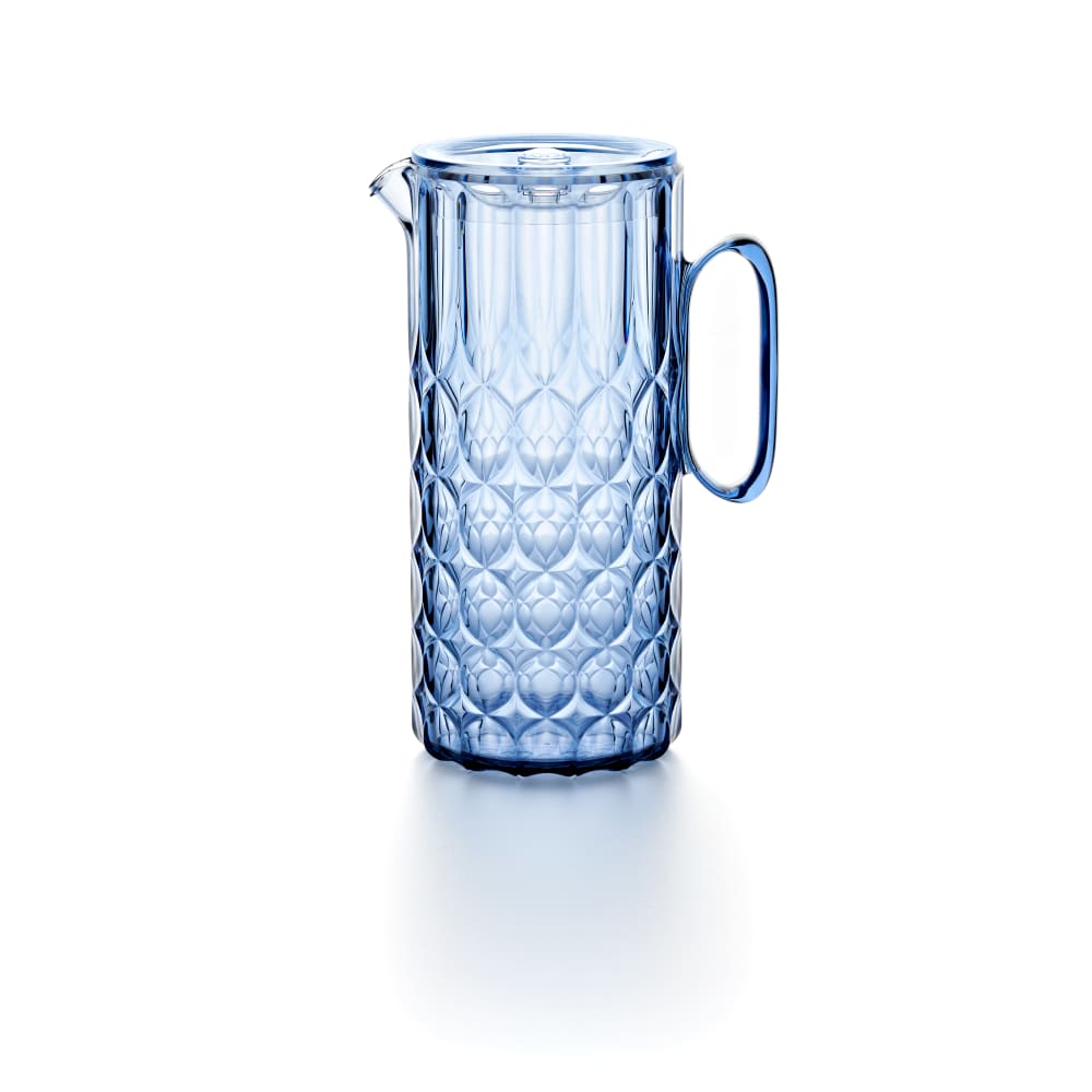 Carafe avec couvercle en acrylique biologique bleu 1,75 litre Carafe avec couvercle en acrylique biologique bleu 1,75 litre