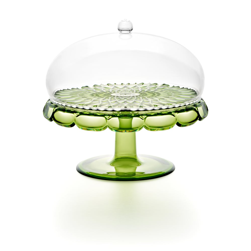 Présentoir à gâteau avec cloche en acrylique biologique vert Présentoir à gâteau avec cloche en acrylique biologique vert