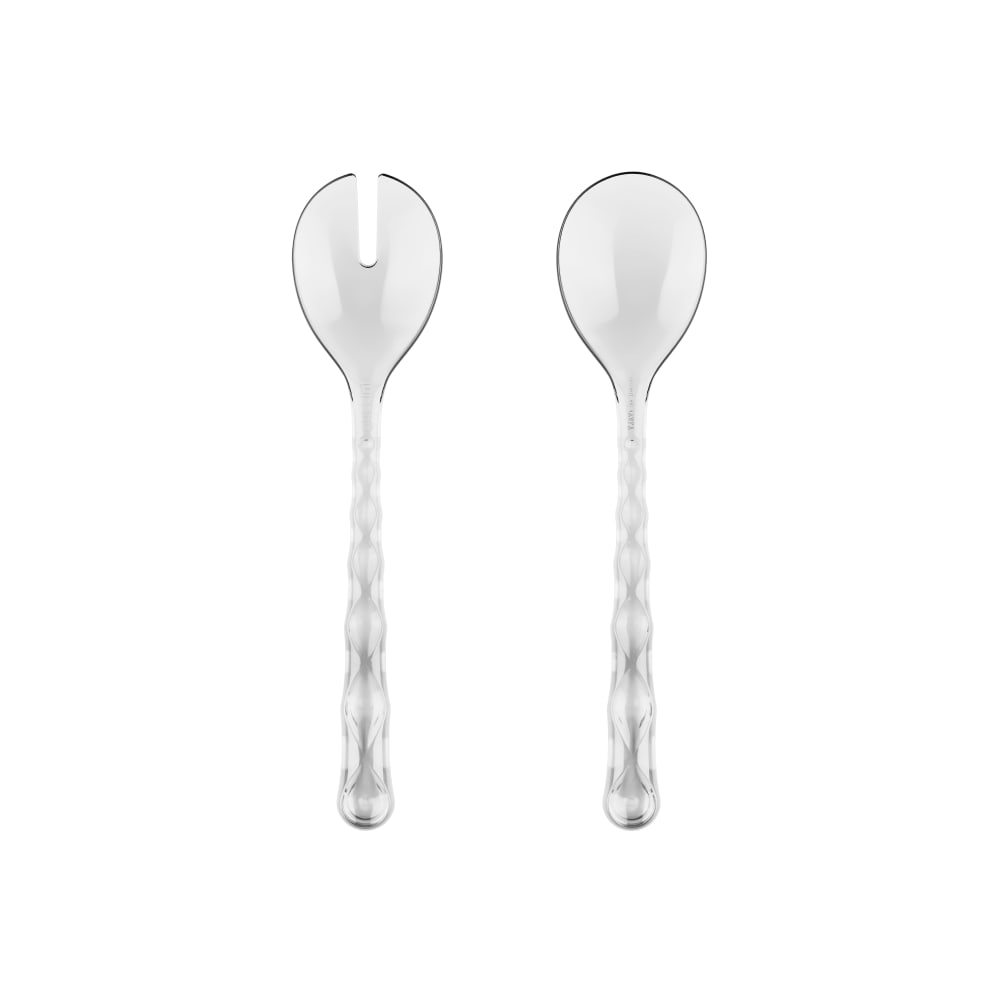 Couverts à salade en acrylique biologique transparent 27,5 cm Couverts à salade en acrylique biologique transparent 27,5 cm