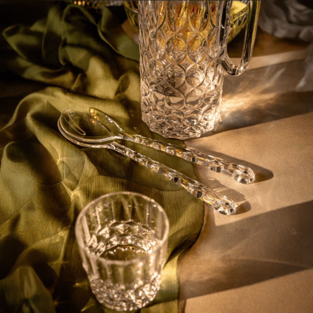 Couverts à salade en acrylique biologique transparent 27,5 cm - Maisons du Monde