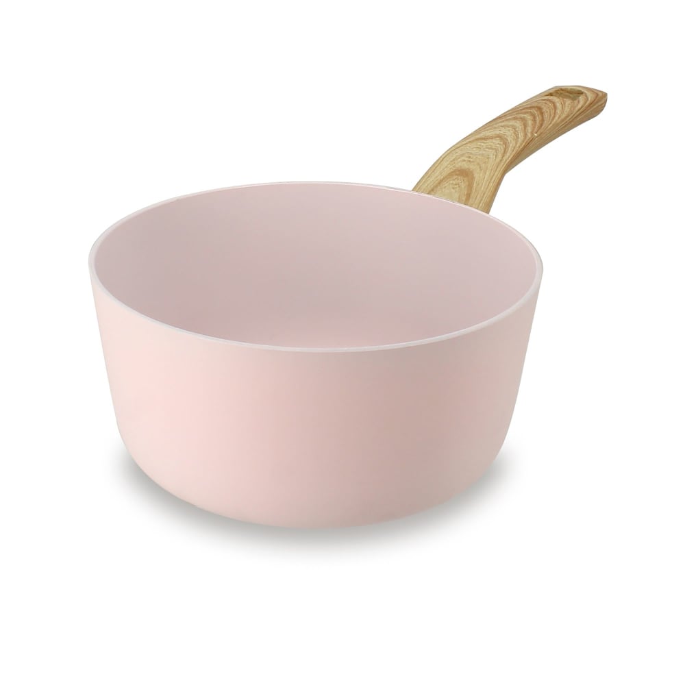 Casserole en revêtement céramique 18cm rose - tous feux
