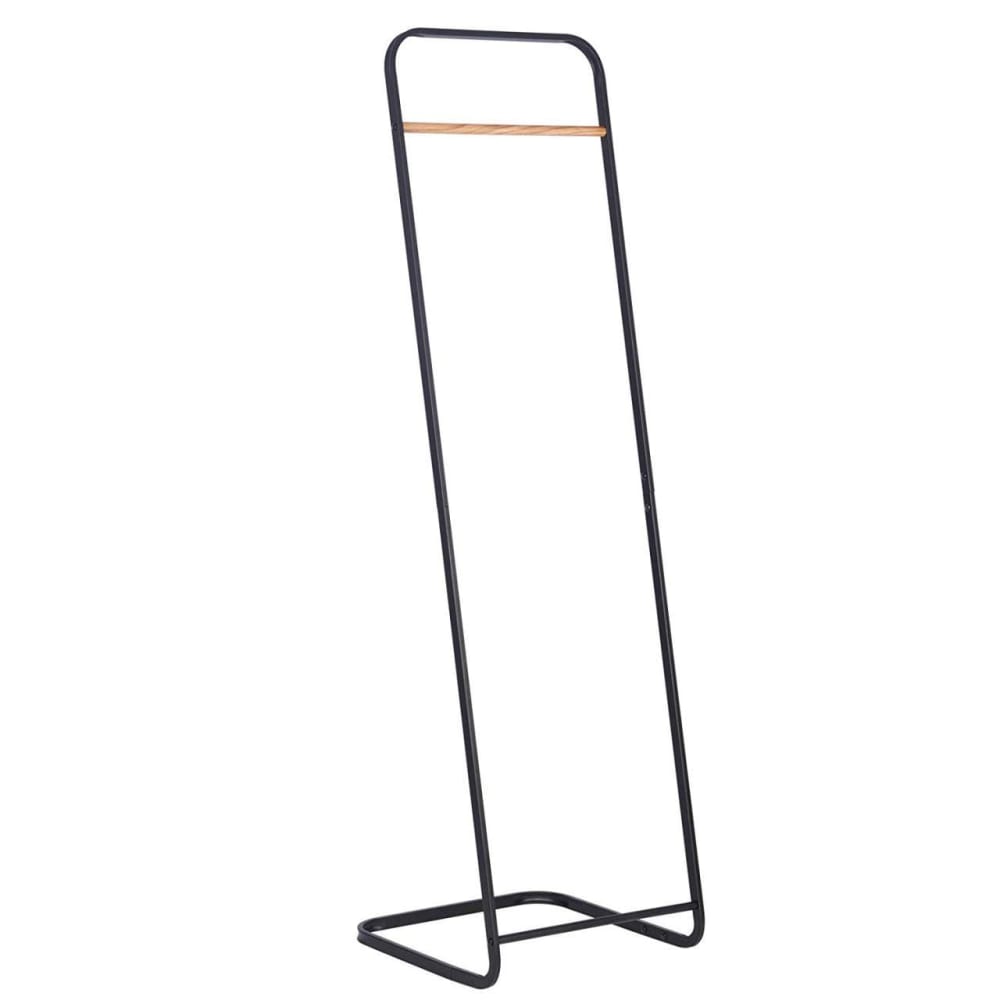 Helloshop26 Porte-manteaux muraux support à argentée 40 x 40 x 140 cm Noir Métal