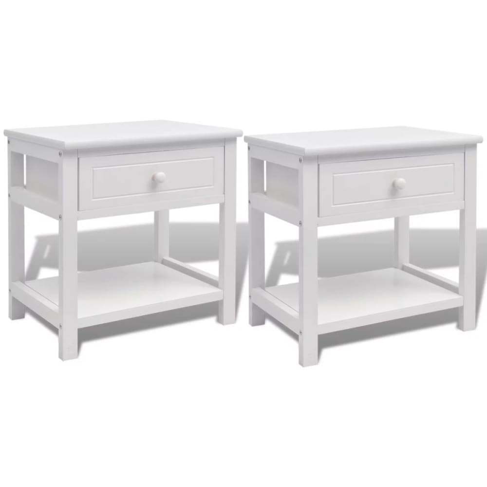 Helloshop26 Table de nuit chevet 40 x 29 x 42 cm bois blanche - Panneau De Particules