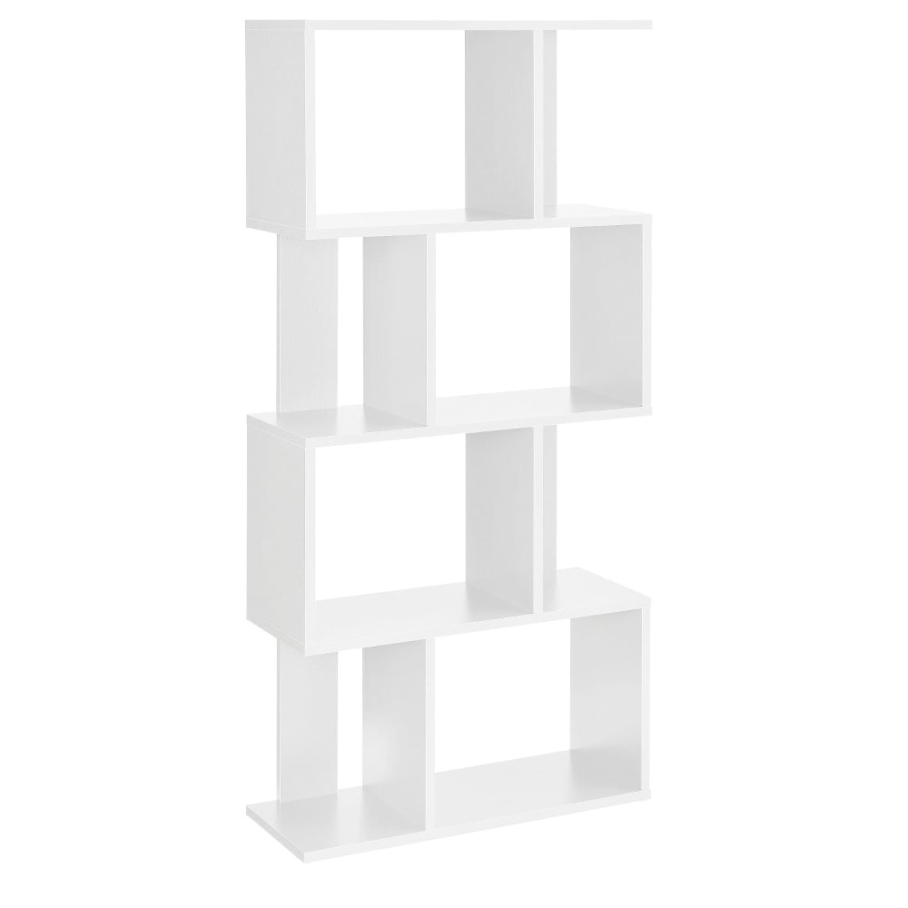 Bibliothèque pour salon meuble 130 x 60 x 24 cm effet bois blanche - Maisons du Monde