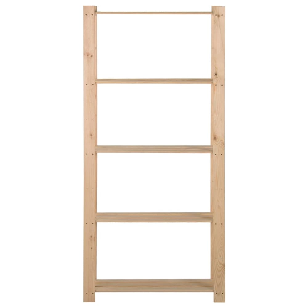 Étagère 5 niveaux stockage bois marron 80 x 28.5 x 170 cm
