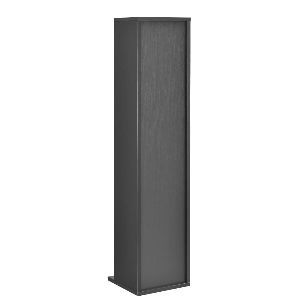 Étagère CD effet bois grise 20 x 20 x 90 cm