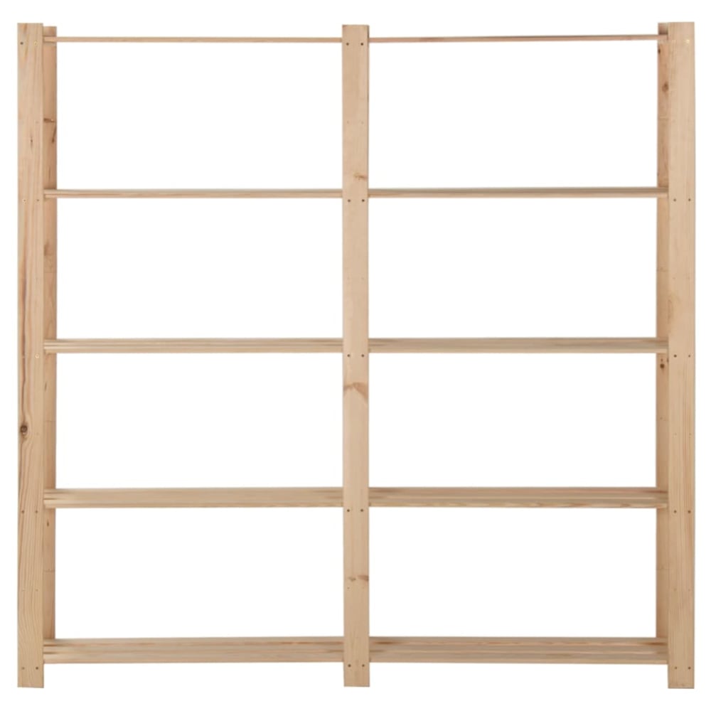 Étagère 5 niveaux stockage bois marron 170 x 28.5 x 170 cm