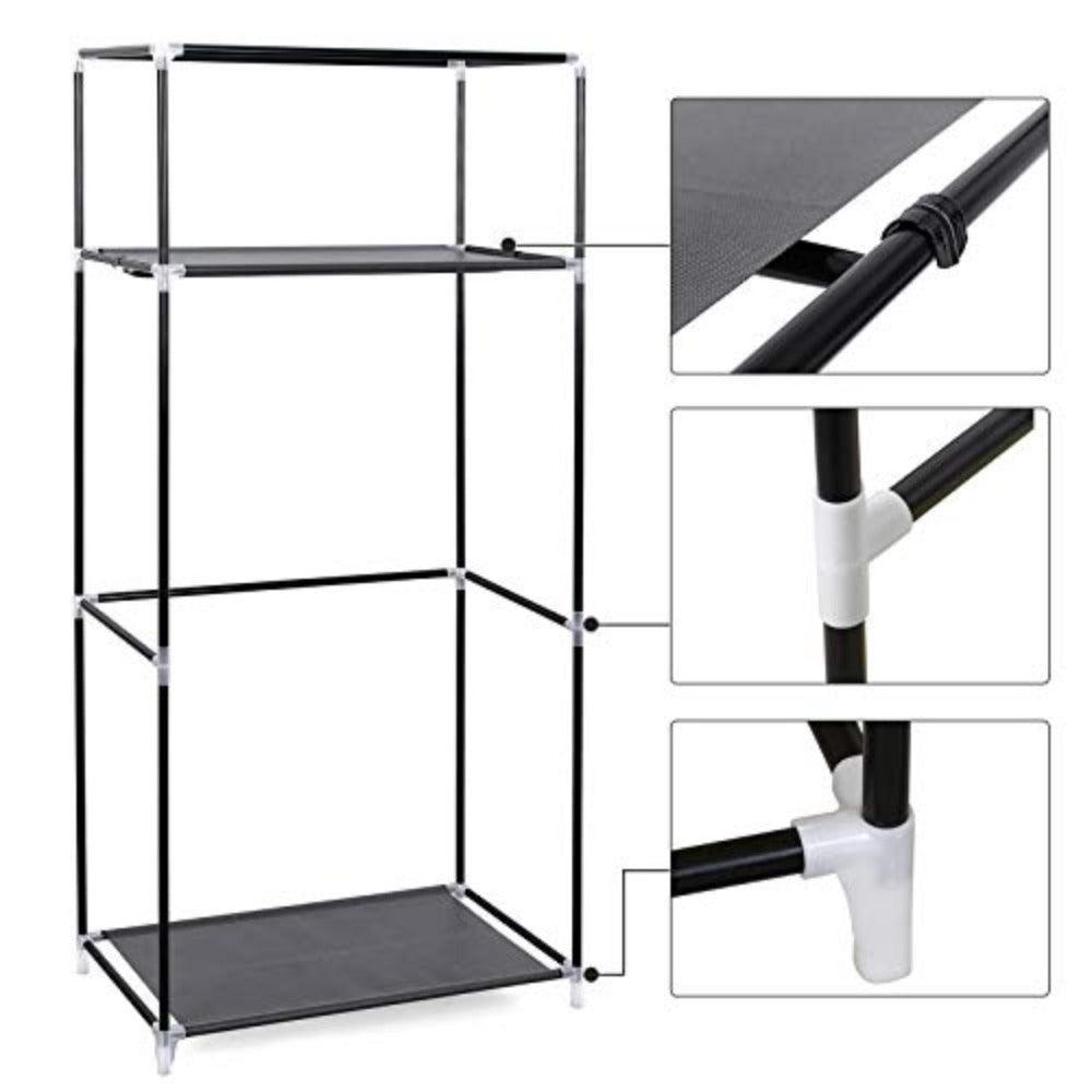Armoire en tissu penderie 75 x 45 x 160 cm tissu gris - Maisons du Monde