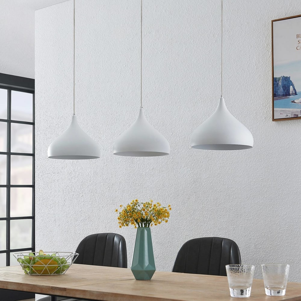 Pendelleuchte aus Metall, weiß - Maisons Du Monde