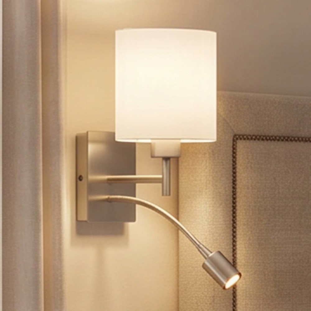 Wandleuchte, Wandlampe Innen aus Textil, grau - Maisons Du Monde