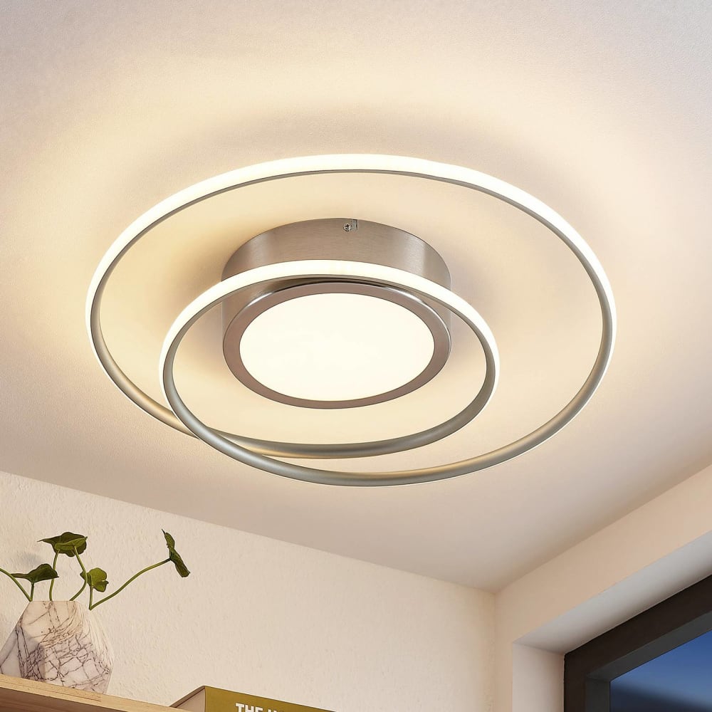 Plafonnier led en aluminium gris — vue 4