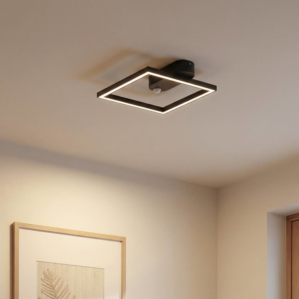 Plafonnier en aluminium noir — vue 3