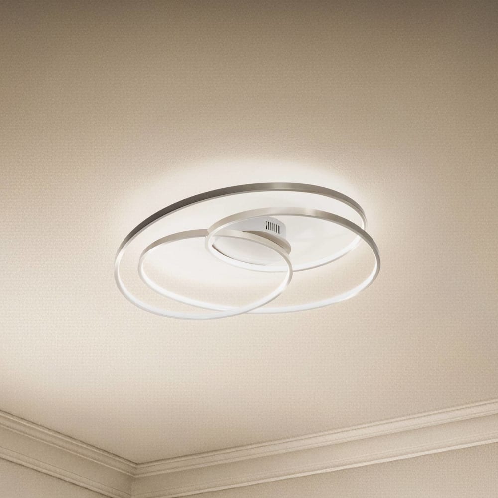 Plafonnier LED en Métal Gris