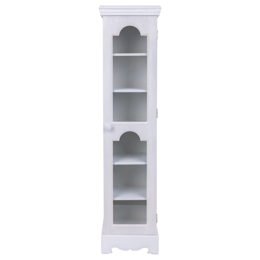 Vitrine aus Holz mit 1 Tür, 24x20x98,5, weiß - Maisons Du Monde