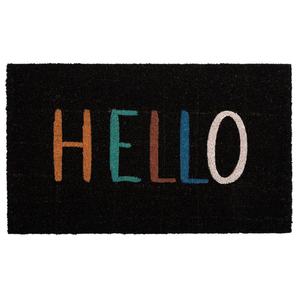 Wanderlust deco Bedruckte PVC-Fußmatte 45x75, schwarz - Pvc - Polyvinlychlorid