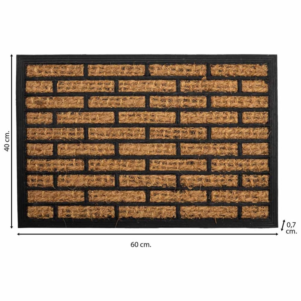 Fußmatte aus Faser und Gummi, 40x60x0,7, braun - Maisons Du Monde