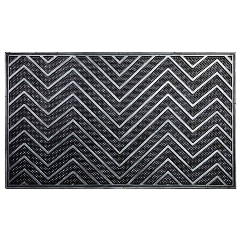 Wanderlust deco Fußmatte aus Gummi, 45x75x0,7, schwarz Grau Pvc - Polyvinlychlorid