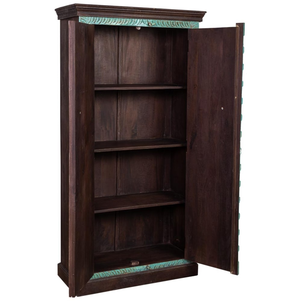 Schrank aus Holz mit handwerklichem Finish und 2 Türen 90x40x180,