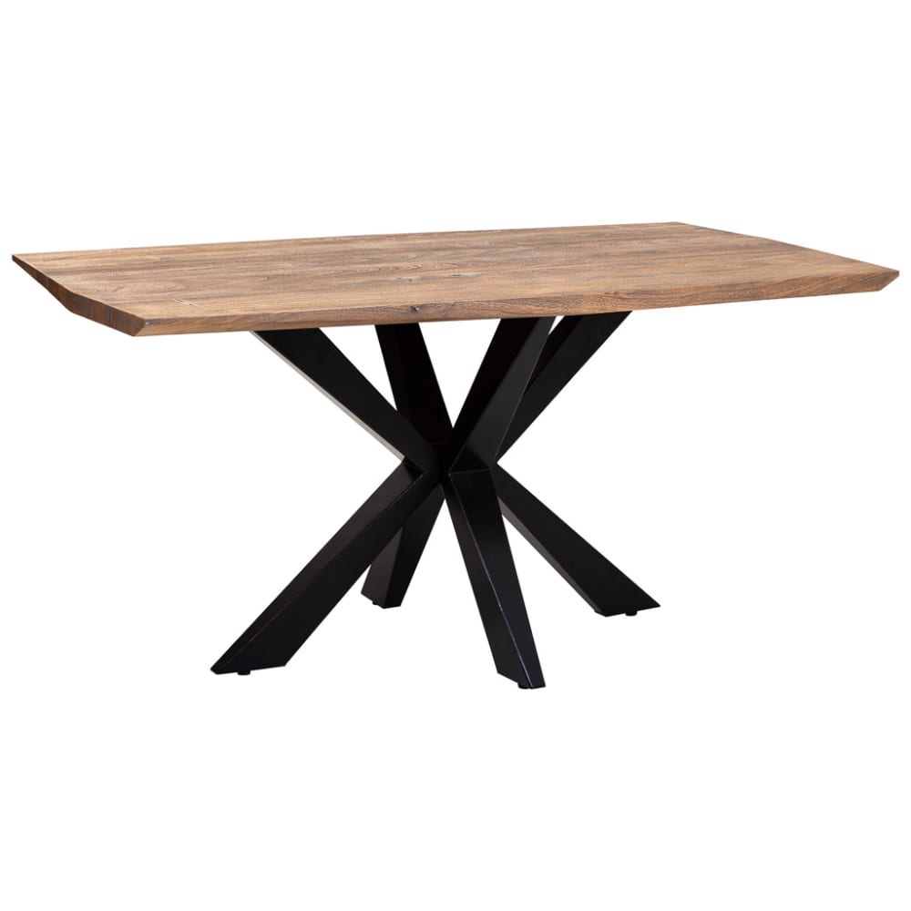 Wanderlust deco Esstisch mit konischer Kante aus Akazienholz, 160x90x76, rostfarben Braun