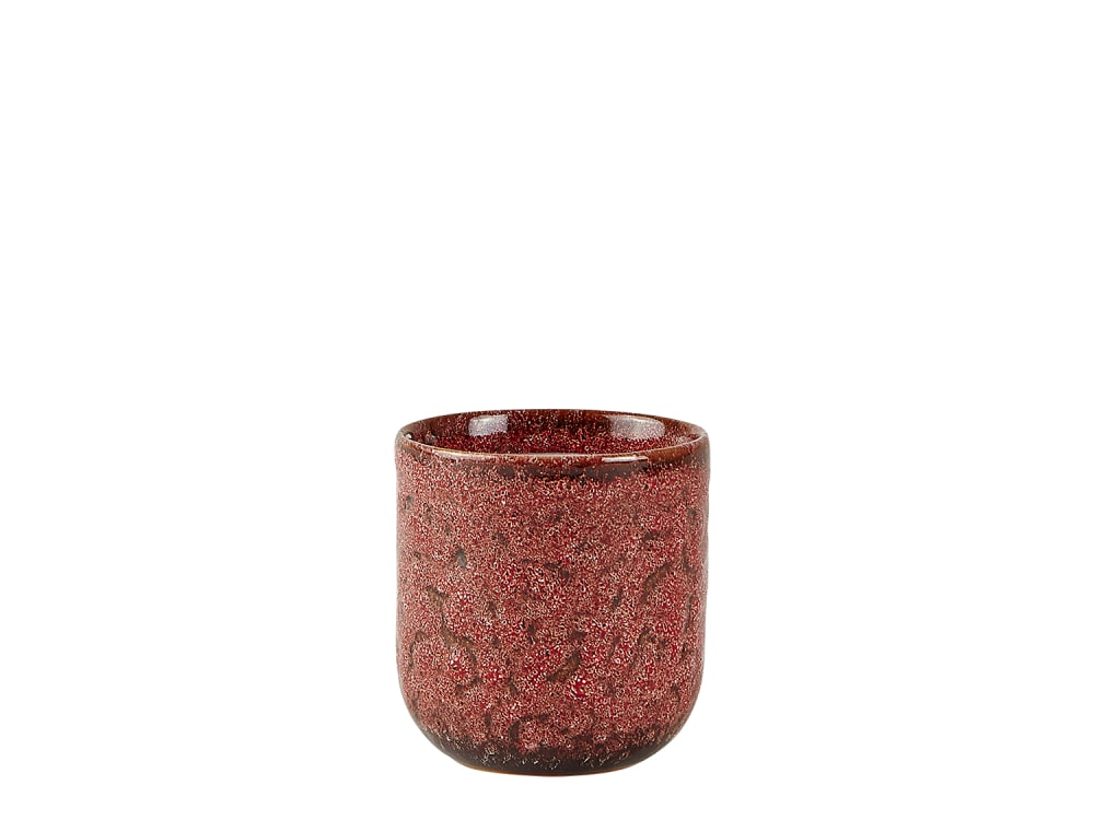 Bougie parfumée en cire de soja rose foncé H8cm
