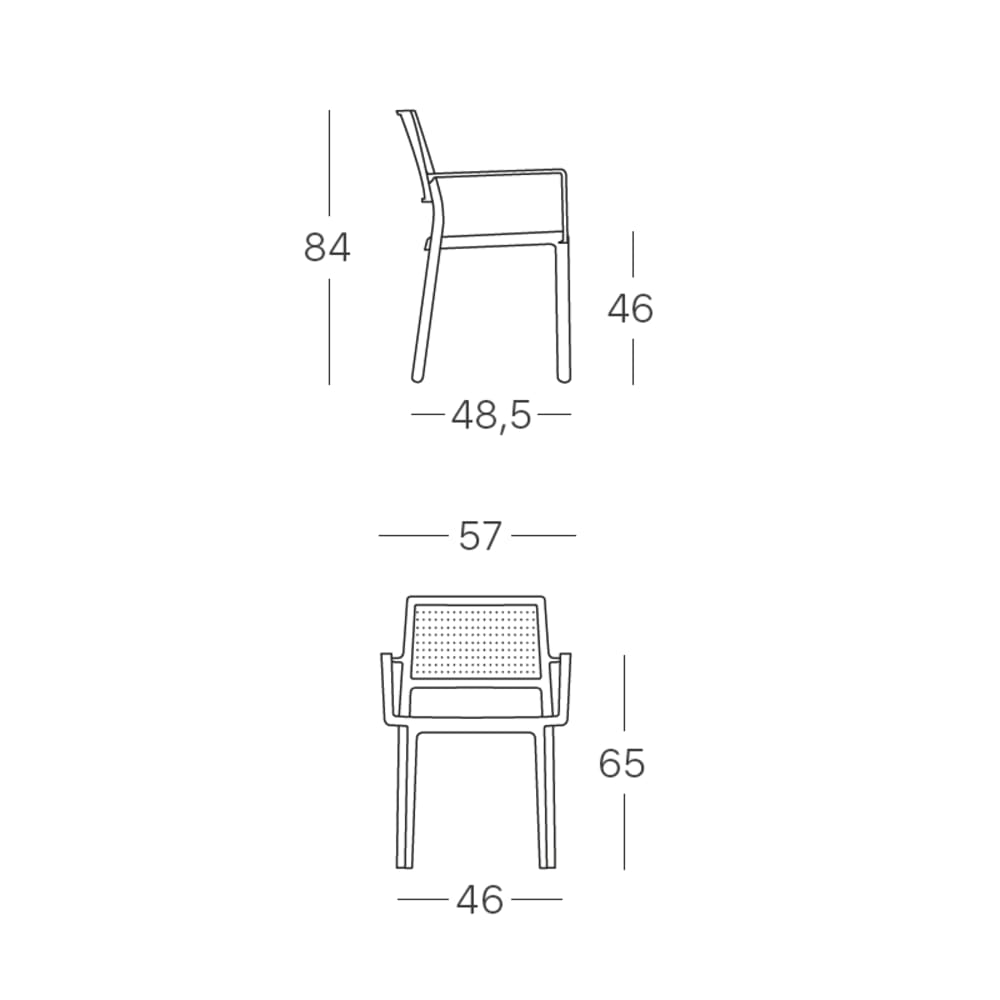 Fauteuil design en plastique terracotta
