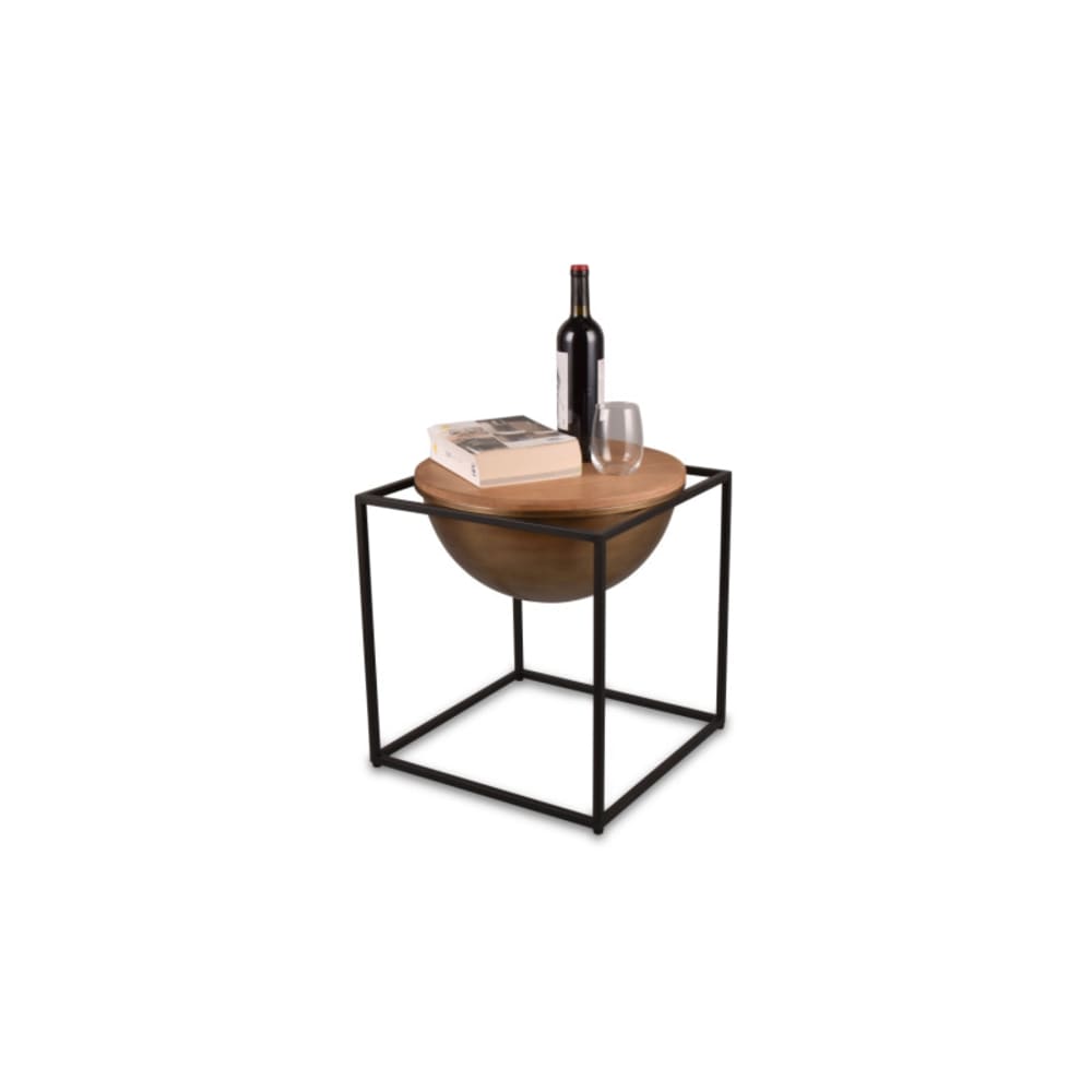 BOITE A DESIGN Table basse design en bois marron Marron Bois - 42x48x42cm