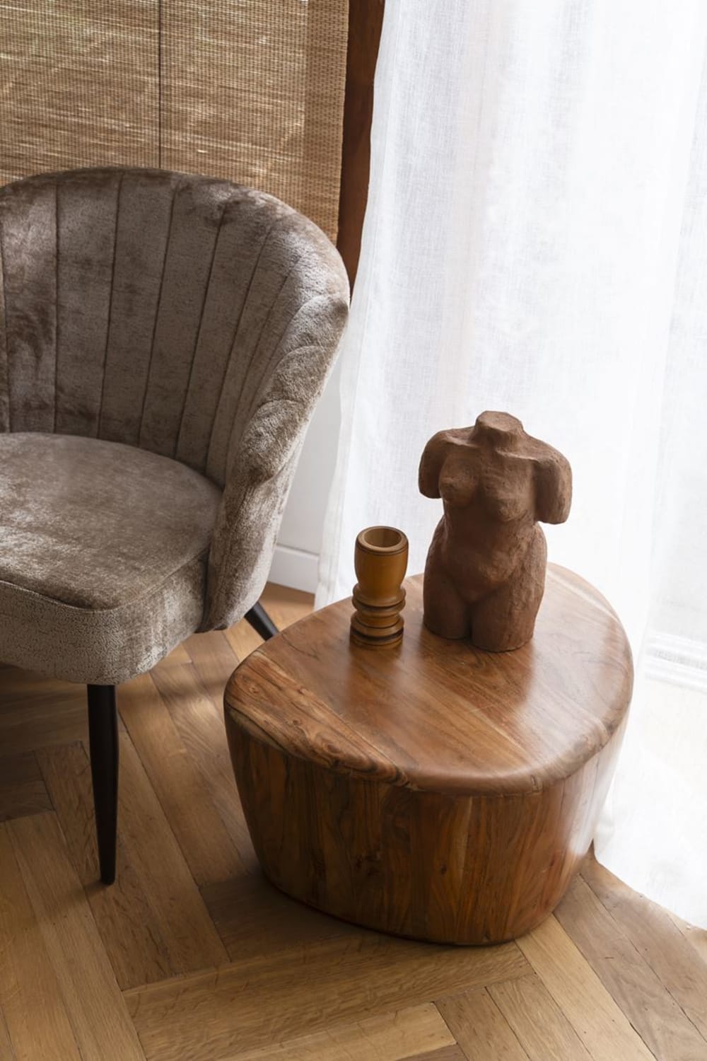 Table basse design en bois marron - Maisons du Monde
