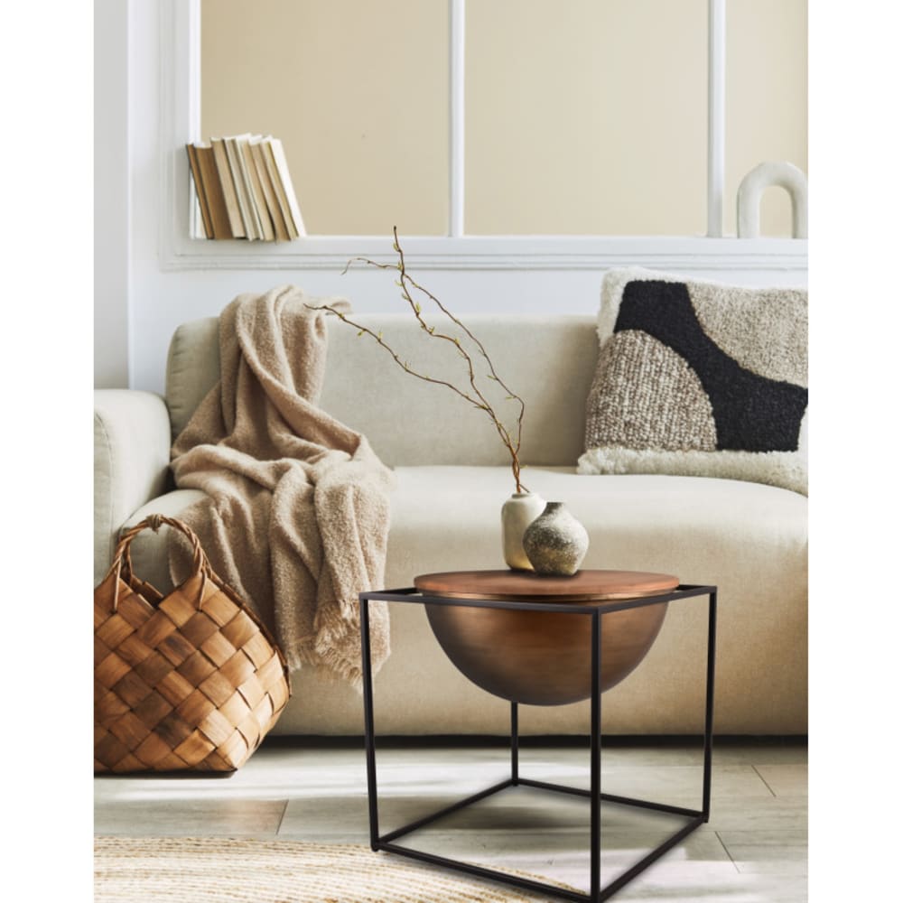 BOITE A DESIGN Table basse design en bois marron Marron Bois - 53x55x53cm