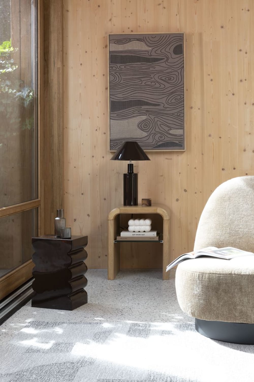 Table de chevet en bois