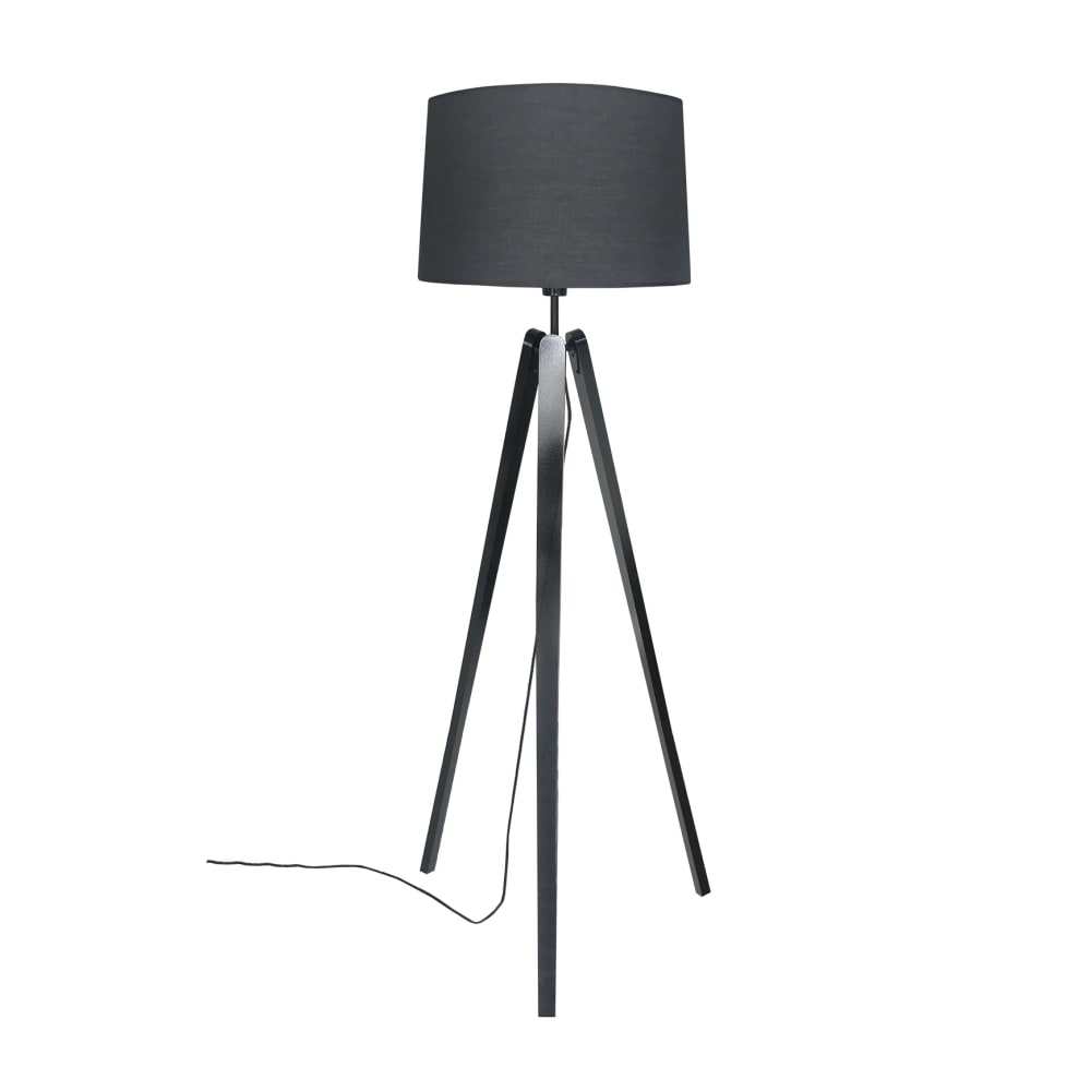 Lampadaire design en bois noir