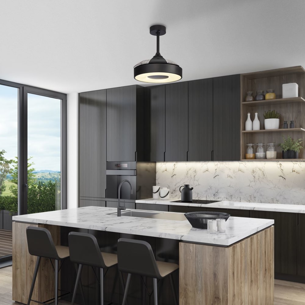Plafonnier design en plastique noir — vue 3