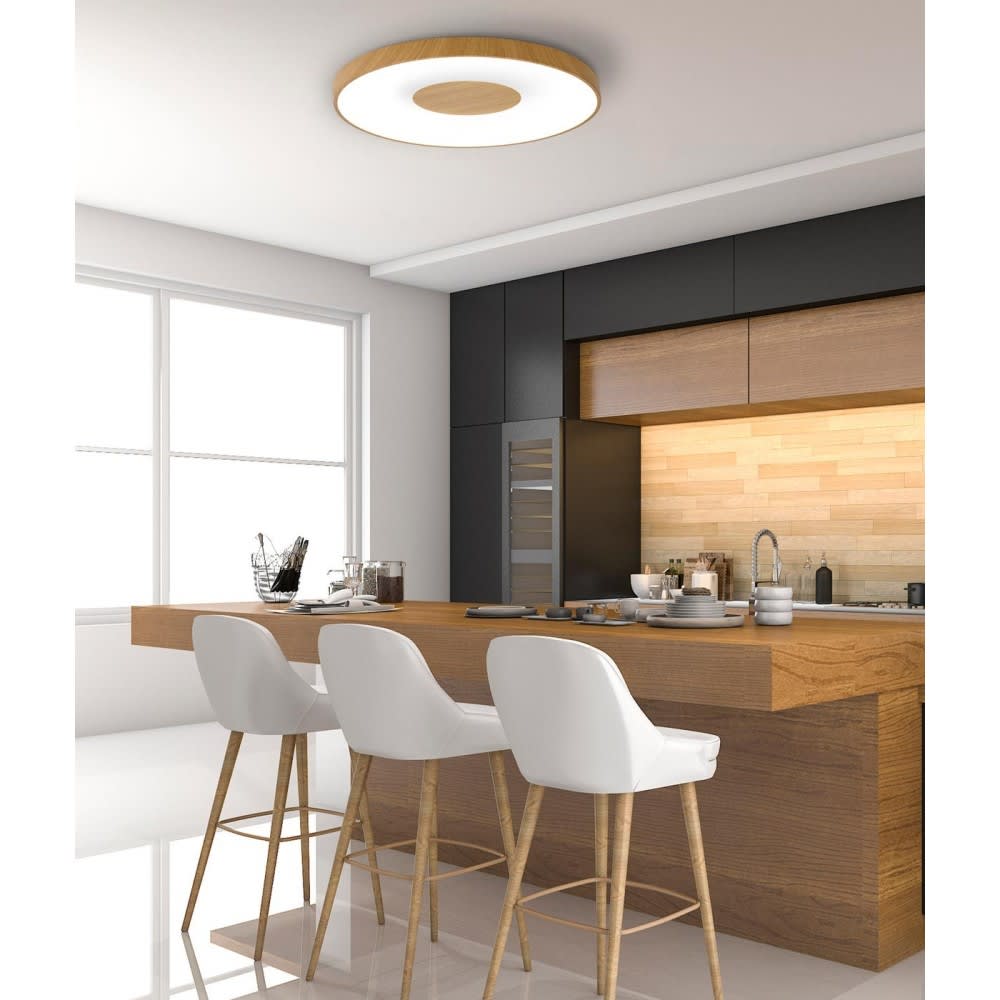 Plafonnier design en plastique blanc — vue 3