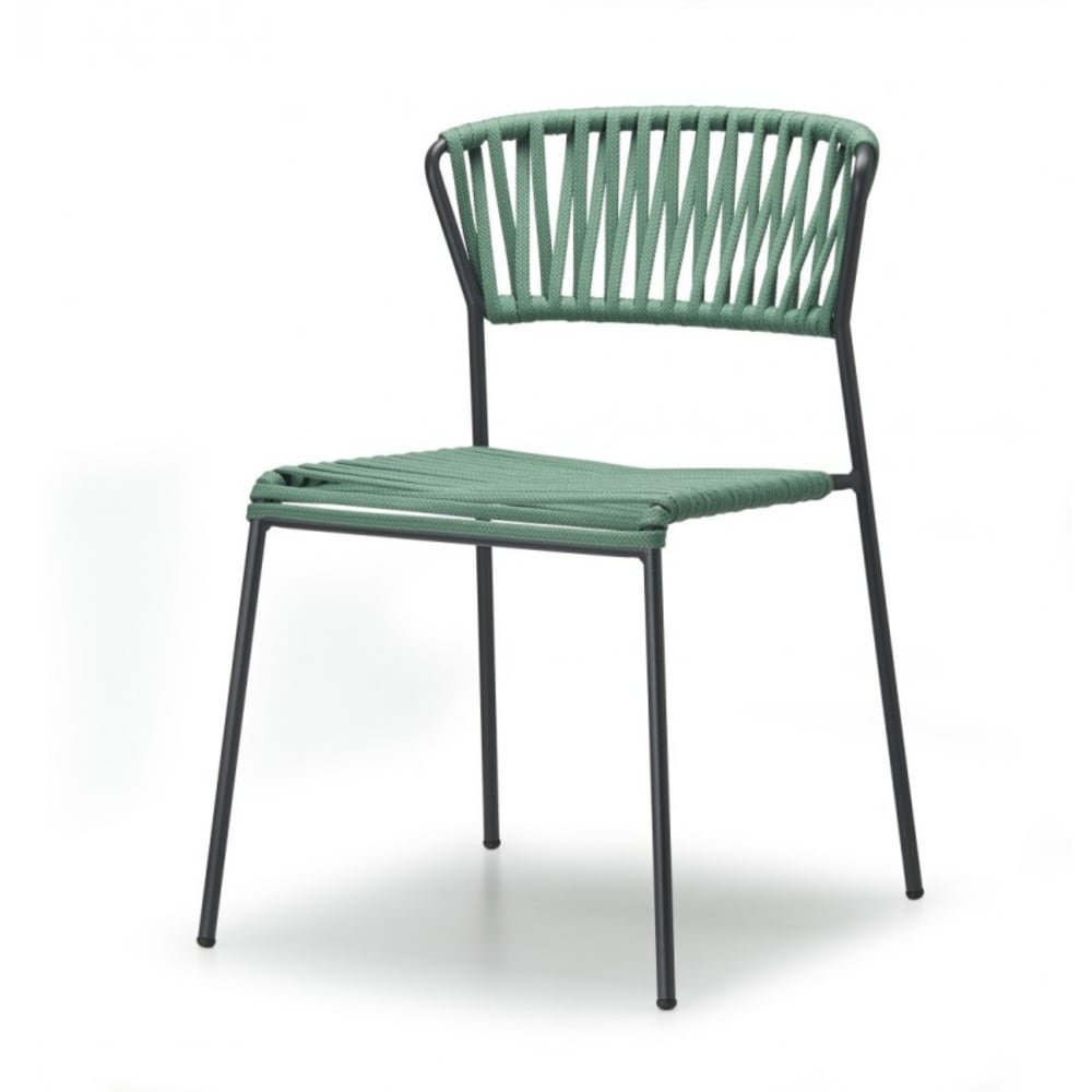 Lot de 2 chaises de jardin en polyester vert