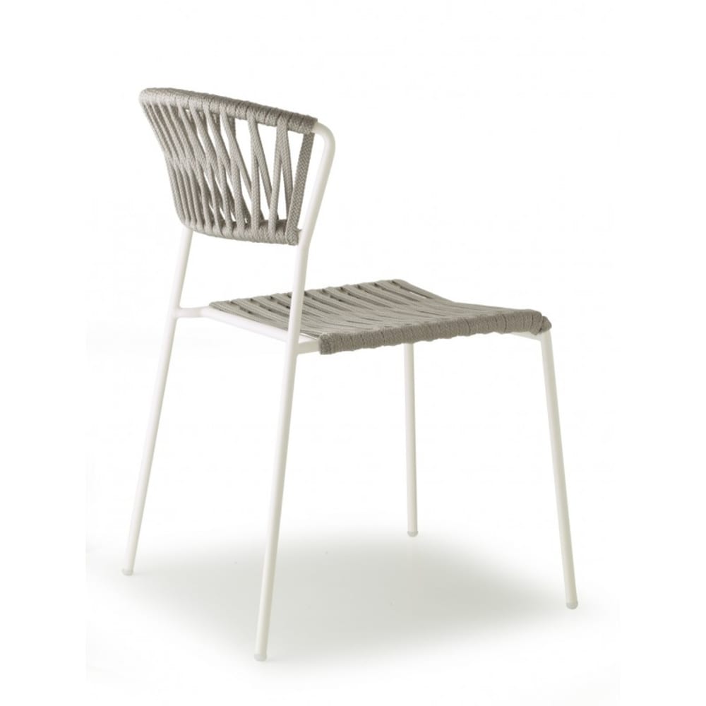 Lot de 2 chaises de jardin en polyester gris