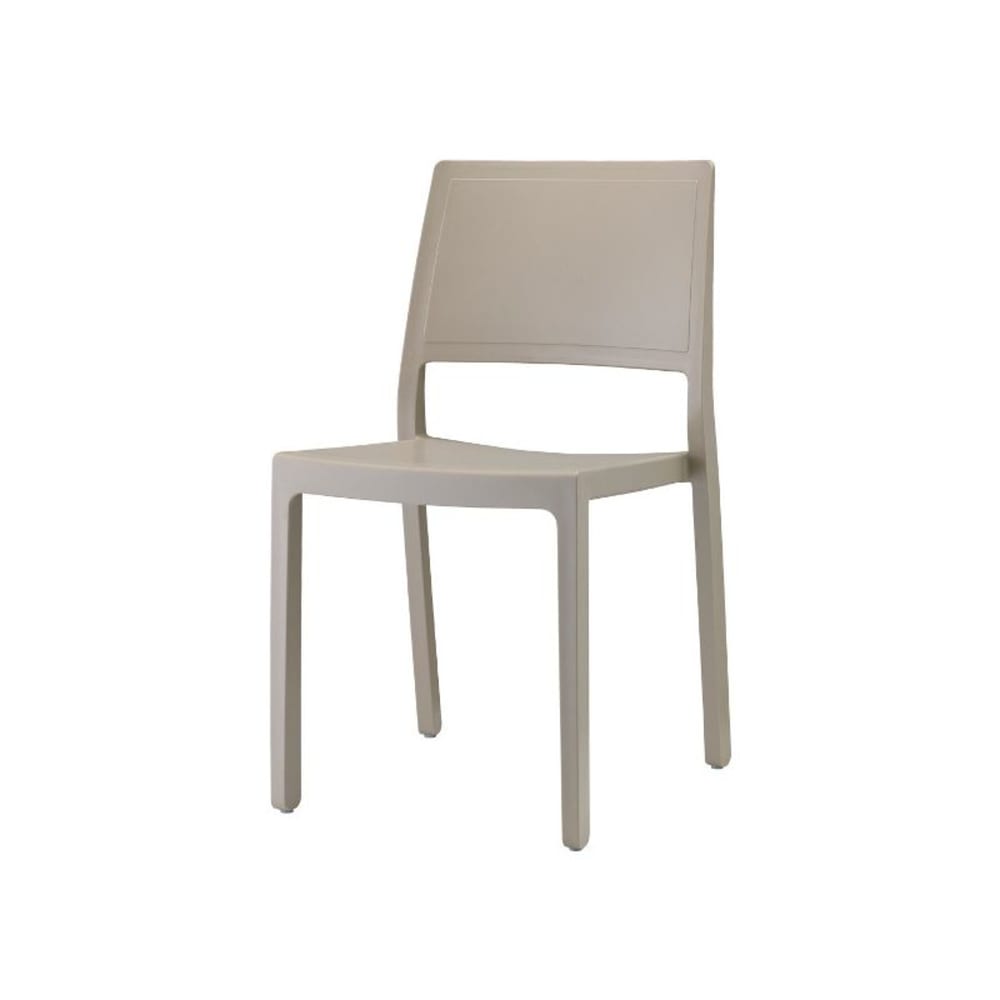 Chaise de jardin en plastique taupe