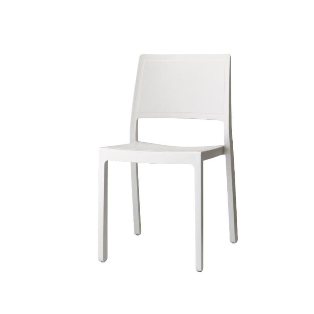 Chaise de jardin en plastique blanc