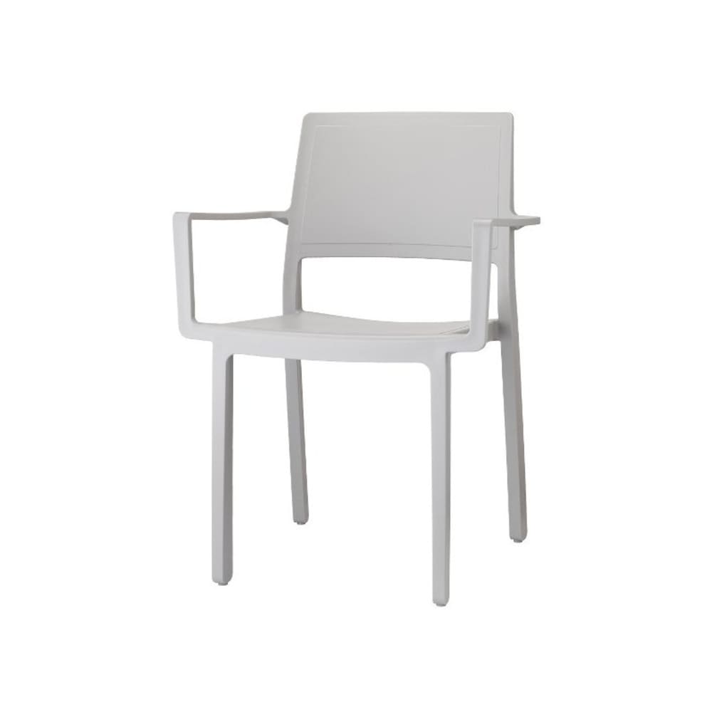 Fauteuil design en plastique gris clair