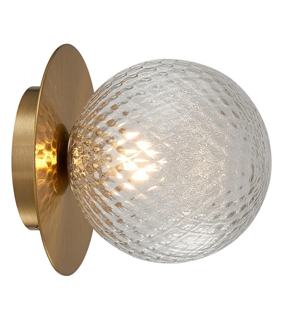 Applique en verre doré